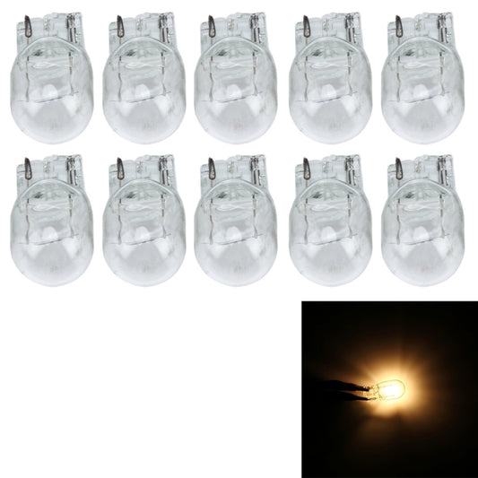 10 PCS 7440 3W Car Turn Light with Glass Shell, DC 12V (Warm White) - Arrow Turn Lights by buy2fix | Online Shopping UK | buy2fix