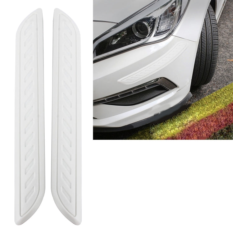 2 PCS Universal Car Auto Rubber Body Bumper Guard Protector Strip Sticker(White) - Anti Collision Sticker by buy2fix | Online Shopping UK | buy2fix