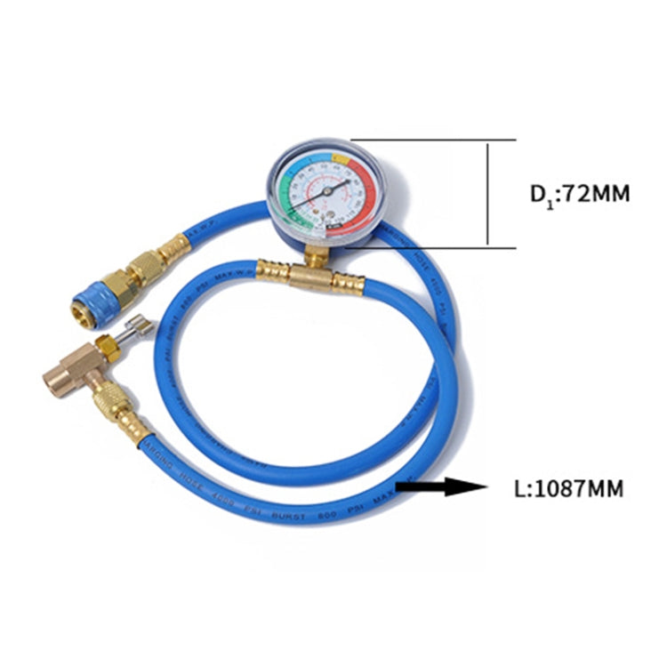 Pressure Gauge Air Conditioning Fluoride Table Snow Pressure Gauge Refrigerant Single Table Air Conditioning - In Car by buy2fix | Online Shopping UK | buy2fix