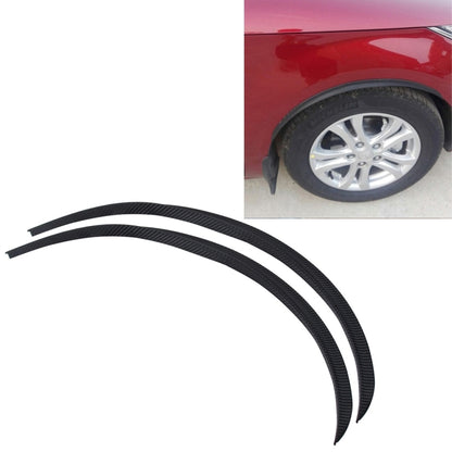 2 PCS 54cm Car Stickers Rubber Large Round Arc Strips Universal Fender Flares Wheel Eyebrow Decal Sticker Eyebrow Car-covers Black Striped Round Arc Strips - Mudguards by buy2fix | Online Shopping UK | buy2fix