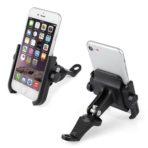 Motorcycle Rear View Mirror Aluminum Alloy Phone Bracket, Suitable for 4-6 inch Device(Black) - Holder by buy2fix | Online Shopping UK | buy2fix