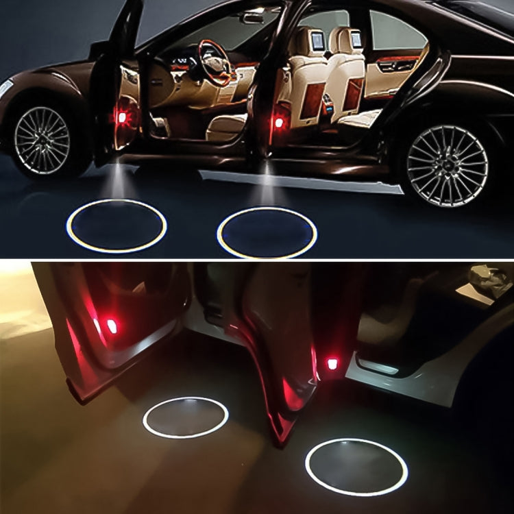 2 PCS LED Ghost Shadow Light, Car Door LED Laser Welcome Decorative Light, Display Logo for Citroen Car Brand(Khaki) - Door Lights by buy2fix | Online Shopping UK | buy2fix