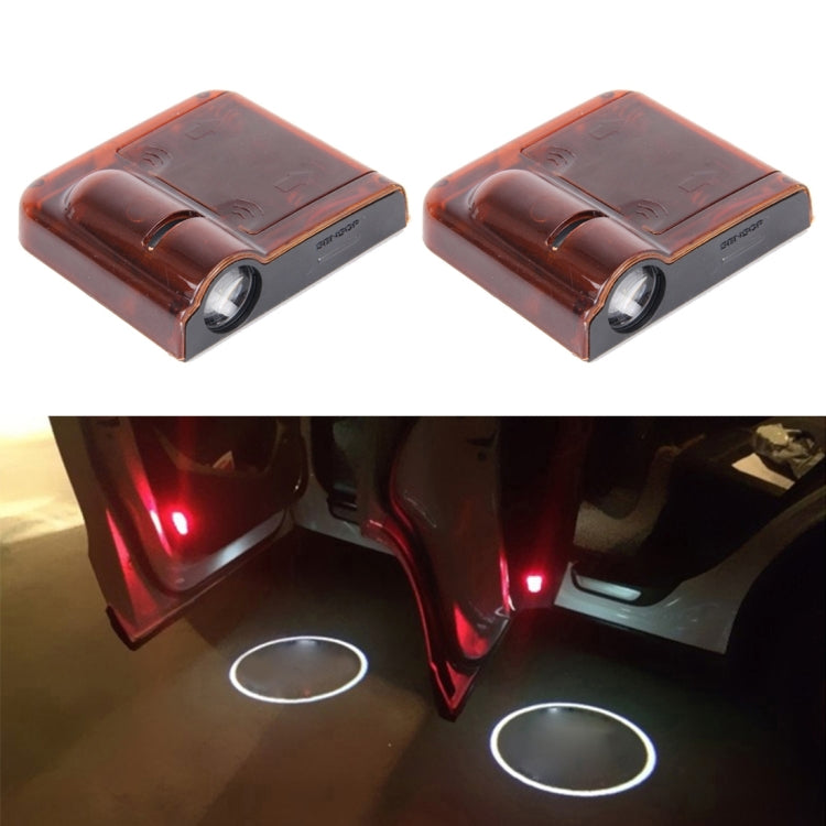 2 PCS LED Ghost Shadow Light, Car Door LED Laser Welcome Decorative Light, Display Logo for Citroen Car Brand(Red) - Door Lights by buy2fix | Online Shopping UK | buy2fix