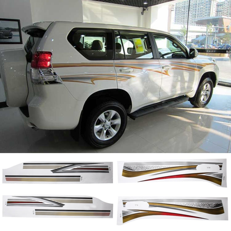 4 PCS SUV Body Decorative Strip Brand Car Streamline Shining Sticker for Toyota Prado 2016 Version - Decorative Sticker by buy2fix | Online Shopping UK | buy2fix