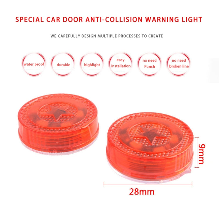 2 PCS Car Door Magnetic Warning Strobe Light Lamp(Red Light) - Door Lights by buy2fix | Online Shopping UK | buy2fix