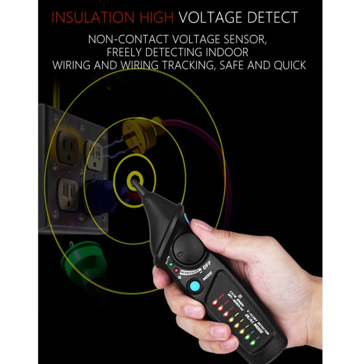 BSIDE AVD06 Non-contact AC Voltage Detectors 12~1000V Induction Electroprobe Pen Type ACV Electric Testers Household Tool with LED Light(White) - Voltage Detector by buy2fix | Online Shopping UK | buy2fix