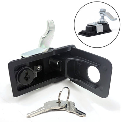Adjustable Black Paddle Entry Door Latch & Keys Tool Box Lock for Trailer / Yacht / Truck - In Car by buy2fix | Online Shopping UK | buy2fix