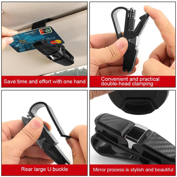 Vehicle Mounted Glasses Clip Car Eyeglass Bill Holder, Package: OPP Bag(Rose Red) - Sunglasses & Glasses Clips by buy2fix | Online Shopping UK | buy2fix