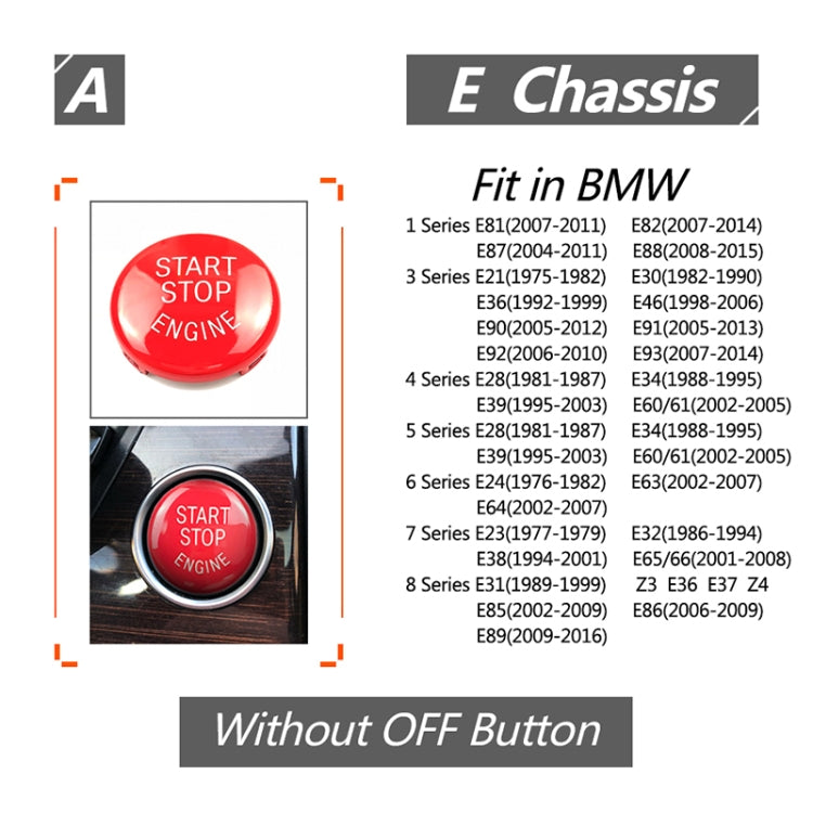 Car Engine Start Key Push Button Cover for BMW E90 Chassis (Red) - In Car by buy2fix | Online Shopping UK | buy2fix