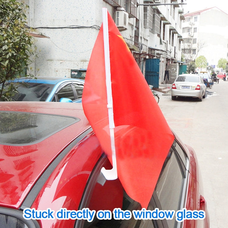 10 PCS 34cm Clip-type Car Window Plastic Flagpole, No Flag - Ornaments by buy2fix | Online Shopping UK | buy2fix