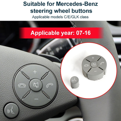 1 Pair Car Steering Wheel Switch Buttons Panel for Mercedes-Benz W204 2007-2014, Left Driving(Beige) - In Car by buy2fix | Online Shopping UK | buy2fix