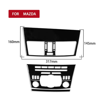 For Mazda 3 Axela 2010-2013 4 in 1 Car Central Control Radio Set A Decorative Sticker, Left Drive - In Car by buy2fix | Online Shopping UK | buy2fix