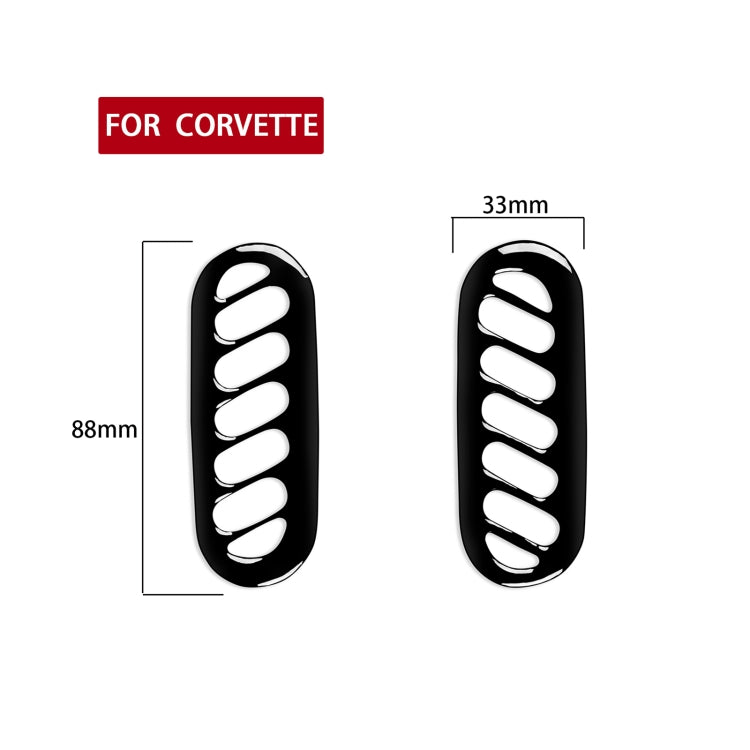 For Chevrolet Corvette C5 1998-2004 Car Side Door A-pillar Air Outlet Ring Decorative Sticker, Left Drive - In Car by buy2fix | Online Shopping UK | buy2fix