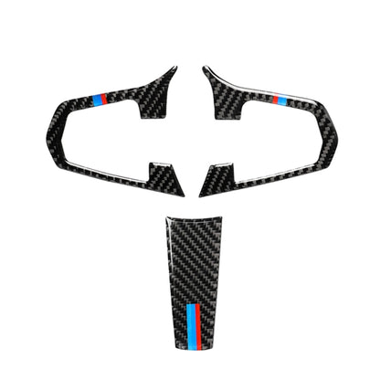 3 in 1 Car Carbon Fiber Tricolor Steering Wheel Button Decorative Sticker for BMW 5 Series G30 X3 G01, Left and Right Drive Universal -  by buy2fix | Online Shopping UK | buy2fix