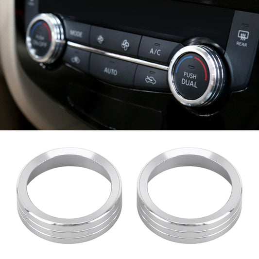 2 PCS Car Metal Air Conditioner Knob Case for Nissan X-TRAIL (Silver) -  by buy2fix | Online Shopping UK | buy2fix