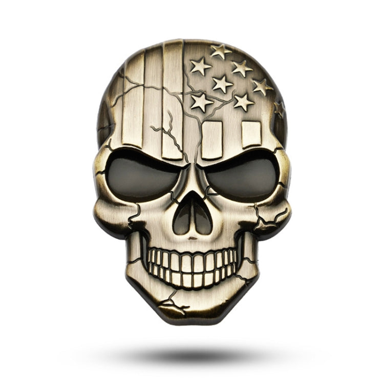 Three-dimensional Devil Skull Metal Plating Car Sticker (Bronze) - In Car by buy2fix | Online Shopping UK | buy2fix