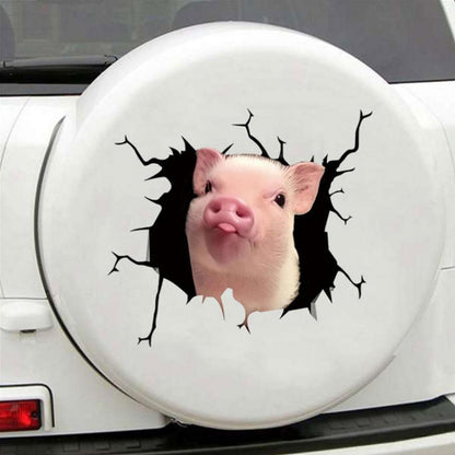 6 in 1 Creative Broken 3D Pig Car Stickers - In Car by buy2fix | Online Shopping UK | buy2fix