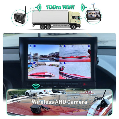 PZ710-W 7 inch Car Digital Wireless Rear-view Split-screen Monitor Single Record - In Car by buy2fix | Online Shopping UK | buy2fix