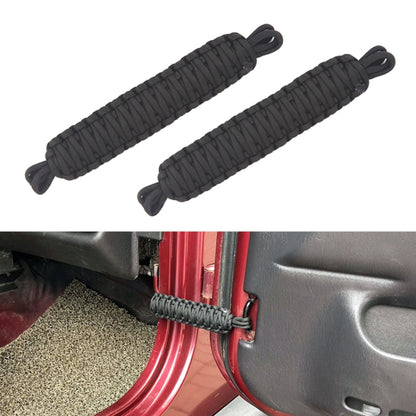 Car Door Limit Braided Rope Strap for Jeep Wrangler (Black) - In Car by buy2fix | Online Shopping UK | buy2fix