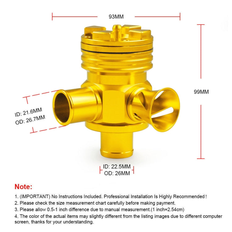 Car Modified Pressure Relief Valve 1.8T/2.7T Discharge Valve for Volkswagen GTi Jetta / Audi A3 A4 A6 TT (Red) - In Car by buy2fix | Online Shopping UK | buy2fix