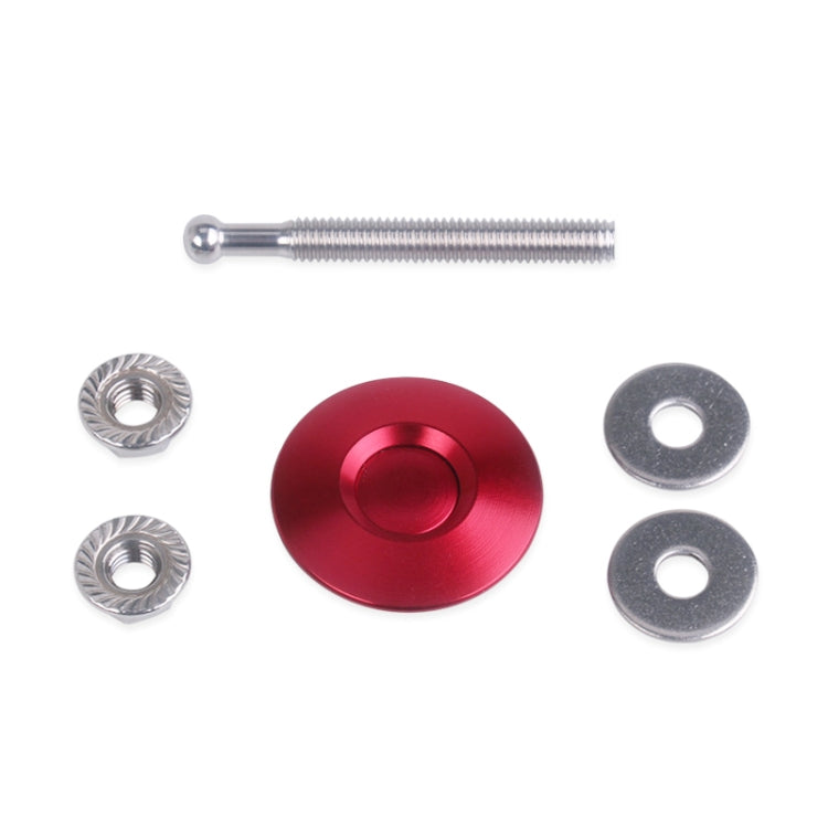 54mm Stainless Steel Quick-pins Push Button Billet Hood Pins Lock Clip Kit (Red) - In Car by buy2fix | Online Shopping UK | buy2fix