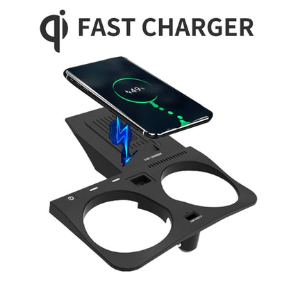 HFC-1019 Car Qi Standard Wireless Charger 10W Quick Charging for BMW X6 2020-2022, Left Driving - In Car by buy2fix | Online Shopping UK | buy2fix