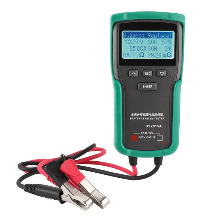 DUOYI DY2015A Car 12V 24V Digital CCA Load Battery Charging Digital Capacity Tester - Electronic Test by DUOYI | Online Shopping UK | buy2fix