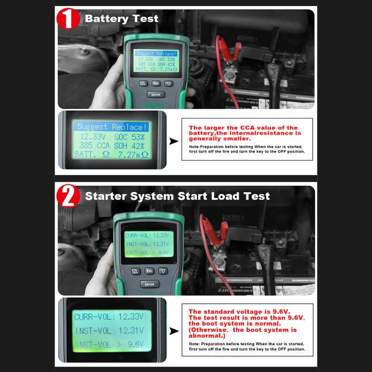 DUOYI DY2015A Car 12V 24V Digital CCA Load Battery Charging Digital Capacity Tester - Electronic Test by DUOYI | Online Shopping UK | buy2fix