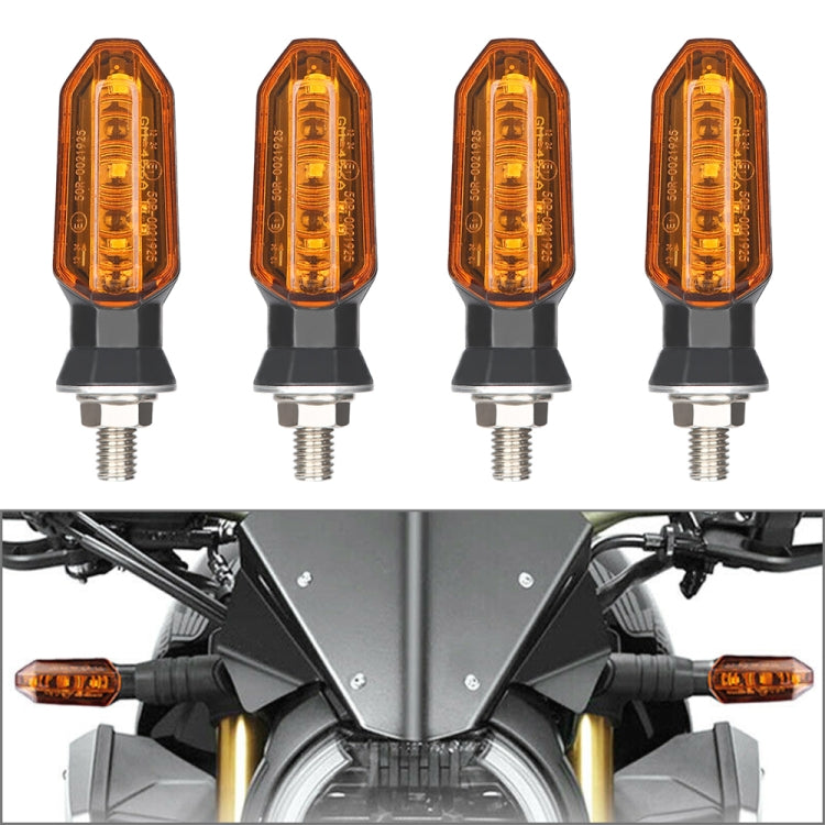 4 PCS MK-200 3LED Highlight Motorcycle Turn Signal Light (Yellow) - In Car by buy2fix | Online Shopping UK | buy2fix