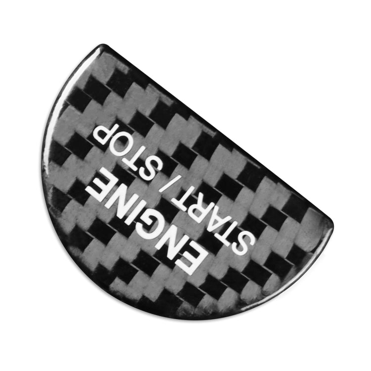 For Mercedes-Benz C/S Class 2022 Style Car Carbon Fiber One-click Start Button Decorative Sticker,Left and Right Drive Universal (Black) - In Car by buy2fix | Online Shopping UK | buy2fix