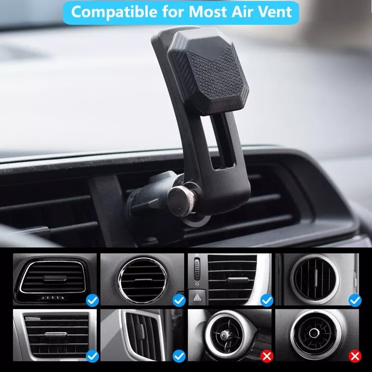 Multifunctional Car Air Conditioner Air Outlet Magnetic Phone Holder (Black) - In Car by buy2fix | Online Shopping UK | buy2fix