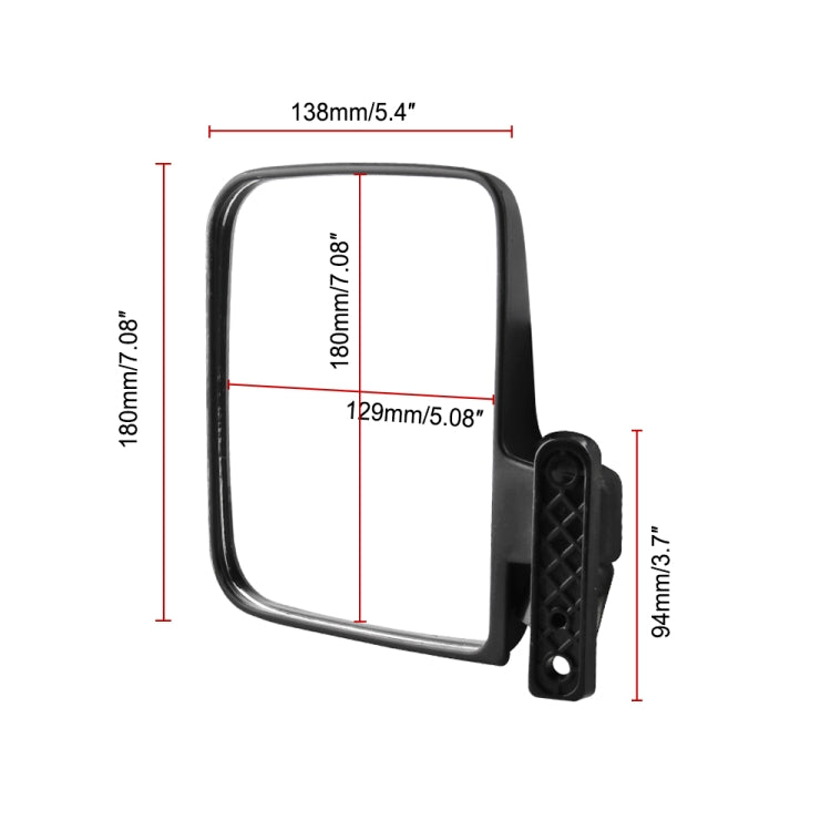 Side Mirror Rear View Mirror for Golf Carts -  by buy2fix | Online Shopping UK | buy2fix