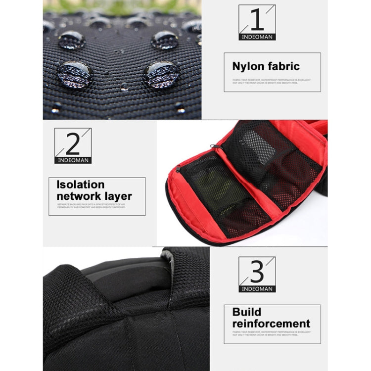 INDEPMAN DL-B012 Portable Outdoor Sports Backpack Camera Bag for GoPro, SJCAM, Nikon, Canon, Xiaomi Xiaoyi YI, Size: 27.5 * 12.5 * 34 cm(Purple) - Backpack by INDEPMAN | Online Shopping UK | buy2fix