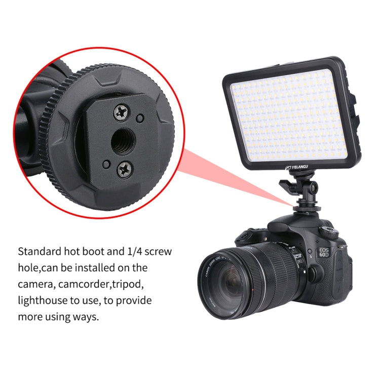 YELANGU YLG0504B 204 LEDs 1000LM 3300-5600K No Polar Dimmable Studio Light Video & Photo Light for Canon, Nikon, DSLR Cameras -  by YELANGU | Online Shopping UK | buy2fix