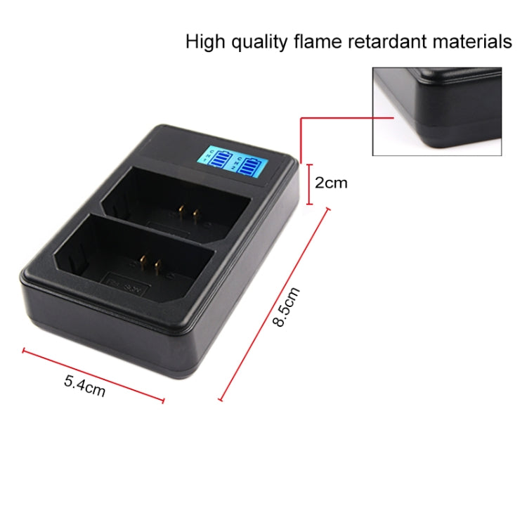 Dual Channel Digital LCD Display Battery Charger with USB Port for Sony NP-FZ100 Battery, Compatible with Sony A9 (ILCE-9) - Battery USB Charger by buy2fix | Online Shopping UK | buy2fix