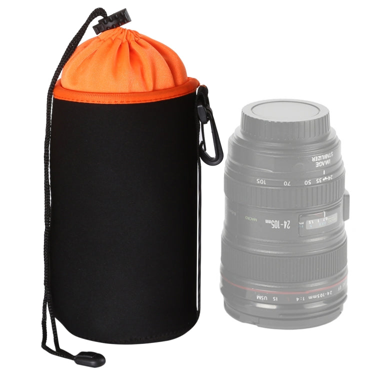 SLR Camera Lens Bag Micro Single Lens Bag Lens Inner Bile Bag Waterproof Protective Case Plus Velvet Thickening, Diameter: 10cm, Height: 18cm(Orange) - Camera Accessories by buy2fix | Online Shopping UK | buy2fix