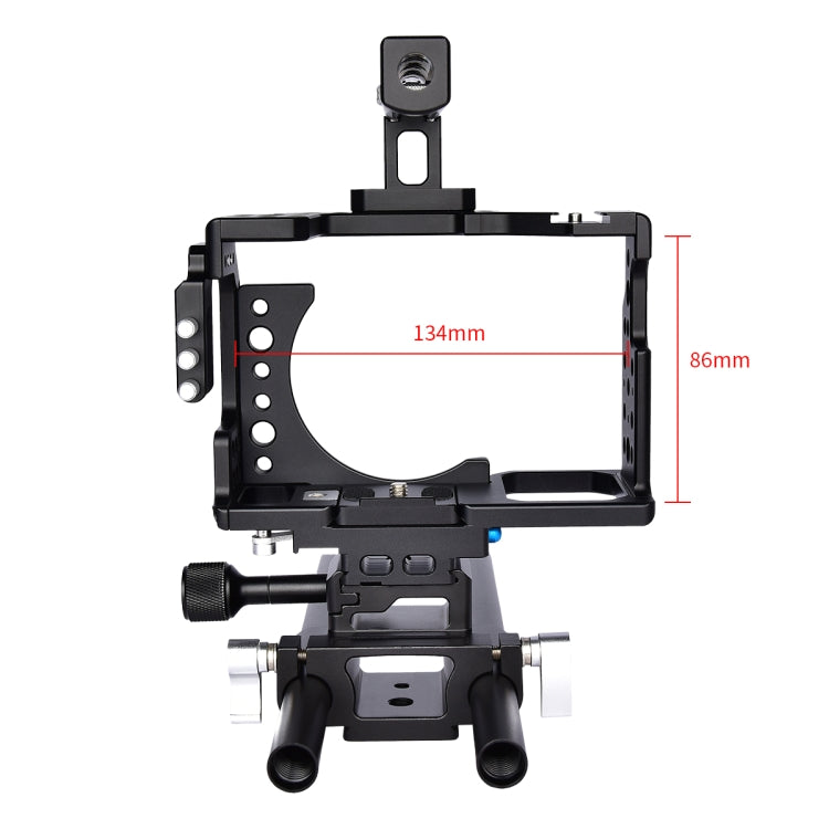 YELANGU CA7 YLG0908A-A Handle Video Camera Cage Stabilizer for  Sony A7K & A7X & A73  & A7S & A7R & A7RII & A7SII(Black) - Camera Accessories by YELANGU | Online Shopping UK | buy2fix