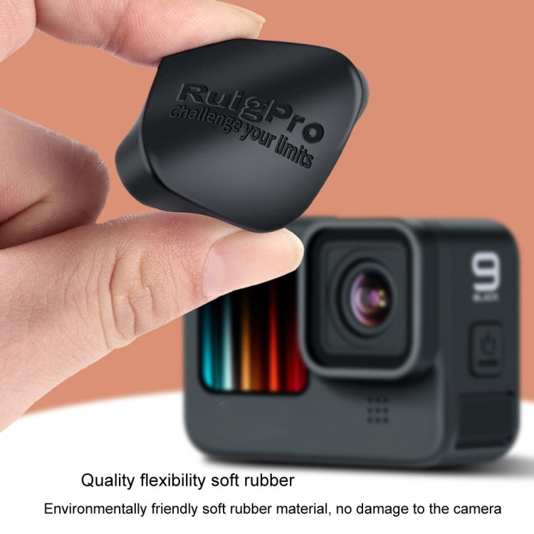 RUIGPRO for GoPro HERO10 Black / HERO9 Black Soft Rubber Scratch-resistant Camera Lens Protective Cap Cover (Black) - DJI & GoPro Accessories by RUIGPRO | Online Shopping UK | buy2fix