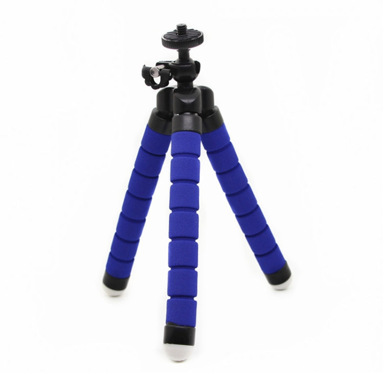 Mini Octopus Flexible Foam Tripod Holder with Phone Clamp & Remote Control (Blue) - Consumer Electronics by buy2fix | Online Shopping UK | buy2fix