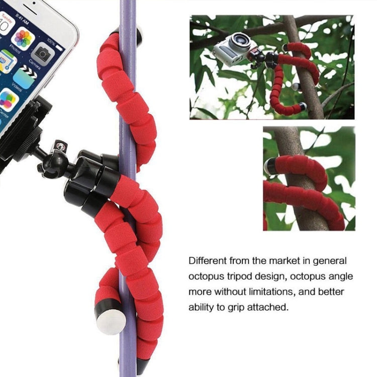 Mini Octopus Flexible Foam Tripod Holder with Phone Clamp & Remote Control (Blue) - Consumer Electronics by buy2fix | Online Shopping UK | buy2fix