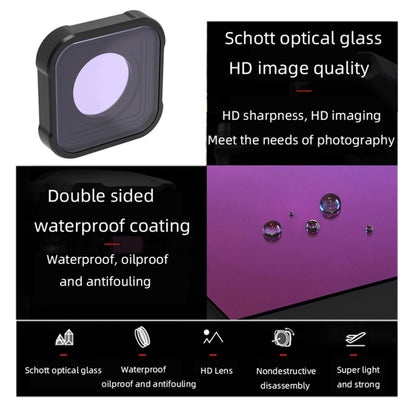 JSR KB Series Diving (Red Magenta Pink) Color Lens Filter for GoPro HERO10 Black / HERO9 Black - DJI & GoPro Accessories by JSR | Online Shopping UK | buy2fix