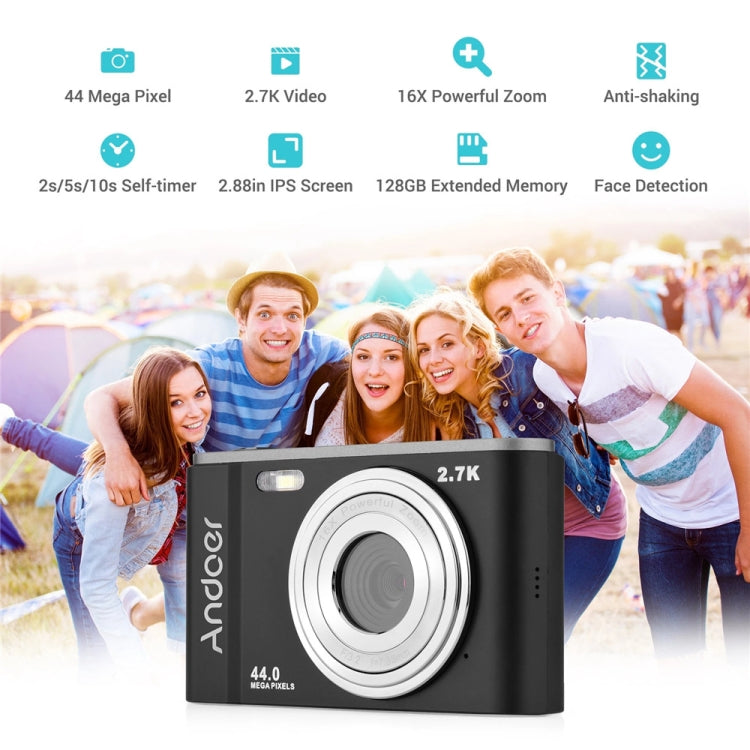 DC302 2.88 inch 44MP 16X Zoom 2.7K Full HD Digital Camera Children Card Camera, AU Plug (Pink) - Consumer Electronics by buy2fix | Online Shopping UK | buy2fix