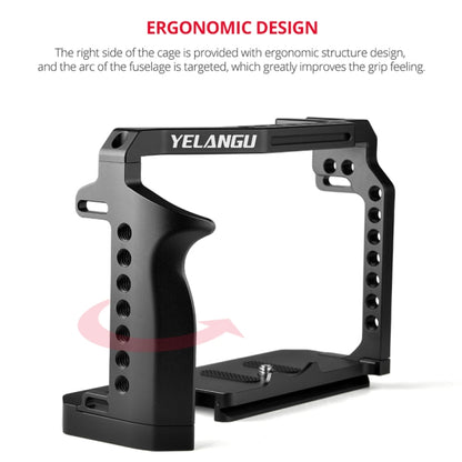 YELANGU C22-A YLG0334B-A Video Camera Cage Stabilizer for Canon EOS R5/R6/R(Black) - Camera Accessories by YELANGU | Online Shopping UK | buy2fix