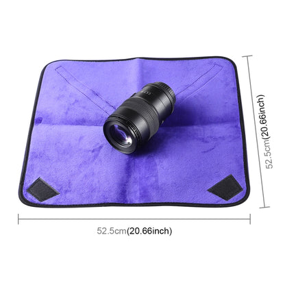 Hundred-folding Cloth Photography Camera SLR Liner Lens Bag Thickening Wrapped Cloth Plus Velvet, Size: 55x55cm (Purple) - Camera Accessories by buy2fix | Online Shopping UK | buy2fix