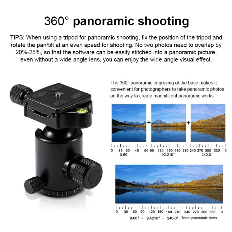 TRIOPO D-2A 360 Degree Rotation Aluminum Alloy Tripod 36mm Ball Head with Quick Release Plate - Camera Accessories by TRIOPO | Online Shopping UK | buy2fix