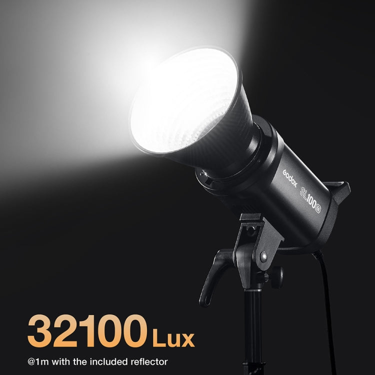 Godox SL100BI 100W 2800-6500K LED Light Studio Continuous Photo Video Light(UK Plug) - Shoe Mount Flashes by Godox | Online Shopping UK | buy2fix