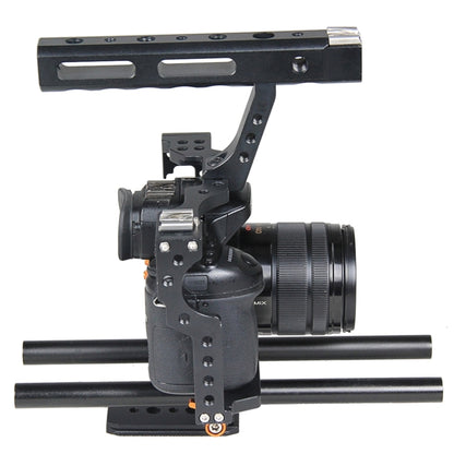 YELANGU YLG0904A-C Handle Video Camera Cage Stabilizer for Panasonic Lumix DMC-GH4 / Sony A7 & A7S & A7R & A7RII & A7SII(Orange) - Camera Cage by YELANGU | Online Shopping UK | buy2fix