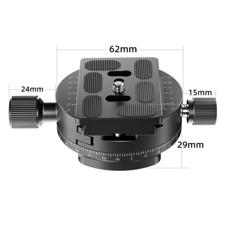 BEXIN QJ08-S Panoramic Rotary Quick Release Clamp Base Tripod Mount with Quick Release Plate - Camera Accessories by BEXIN | Online Shopping UK | buy2fix