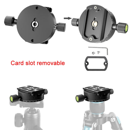 BEXIN QJ08-S Panoramic Rotary Quick Release Clamp Base Tripod Mount with Quick Release Plate - Quick Release Plate by BEXIN | Online Shopping UK | buy2fix