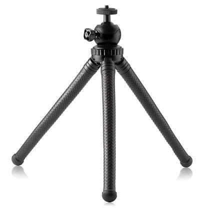 W1 Mini Octopus Flexible Tripod Holder with Ball Head for SLR Cameras, GoPro, Phones (Black) - Portable Mini Tripod by buy2fix | Online Shopping UK | buy2fix